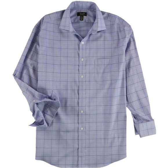 Tasso Elba Mens Non Iron Button Up Shirt, Blue, NWT - Picture 1 of 1